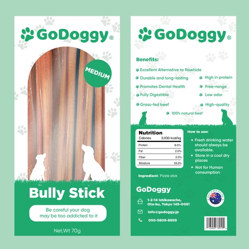 Packaging design for a Bully Sticks