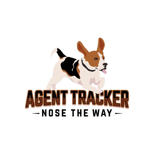  Beagle Dog & Slogan Illustration Design