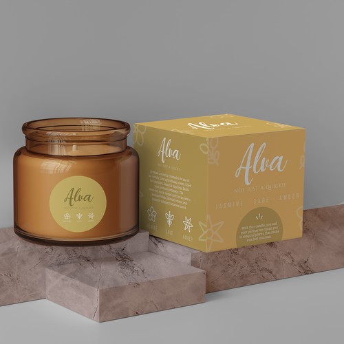 Label and packaging design for scented candles