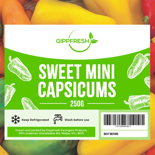 GIPPFRESH Label design