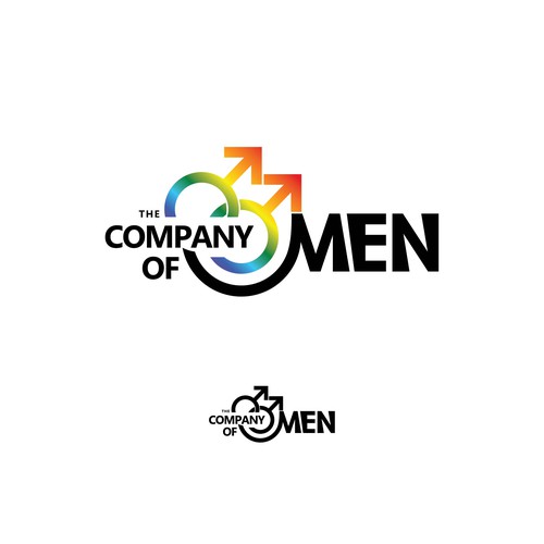 "the company of men" bold logo design