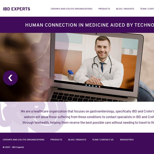 Telehealth product web design