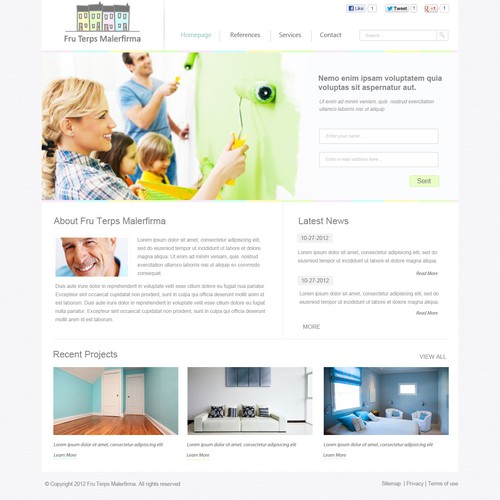 Create the next website design for Fru Terps Malerfirma