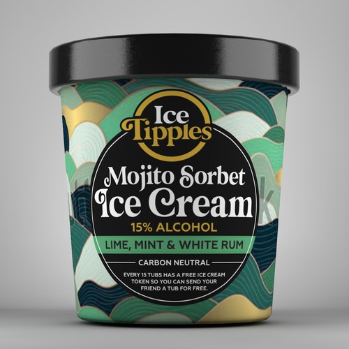 Modern package design concept for ice cream