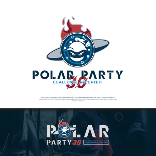 Polar Party 30 Challenge accepted Logo design