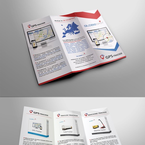 Trifold A4 Flyer for GPS-TRACKER solution