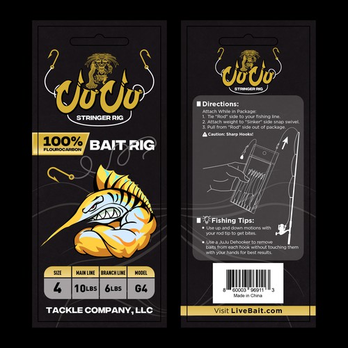 JUJU Fishing Rig Packaging