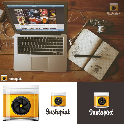 Beer + Photography? Create a clean logo to blend the two!
