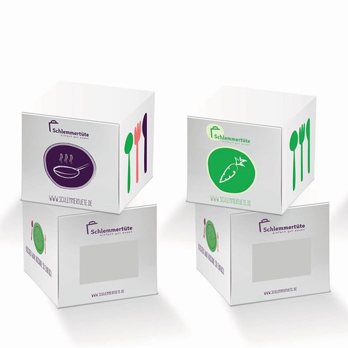 Design box and bags for our recipe-based food-startup.