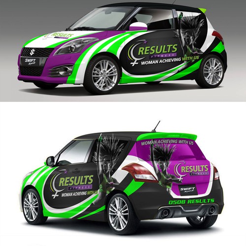 Car wrap for results fitness