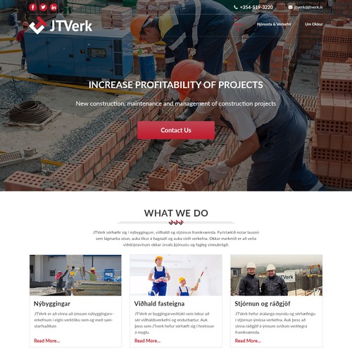 construction contractor website