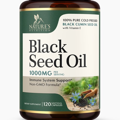 Black Seed Oil label