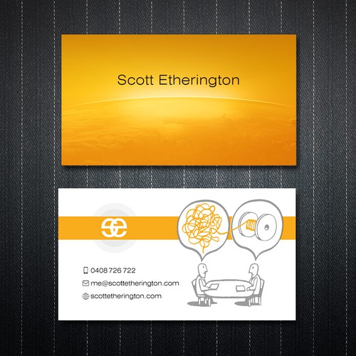 Achieve more with less. Use colour and space to create a distinctive, memorable business card