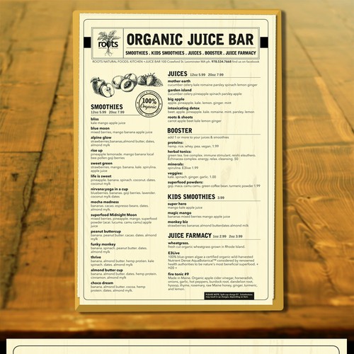 vintage menu design