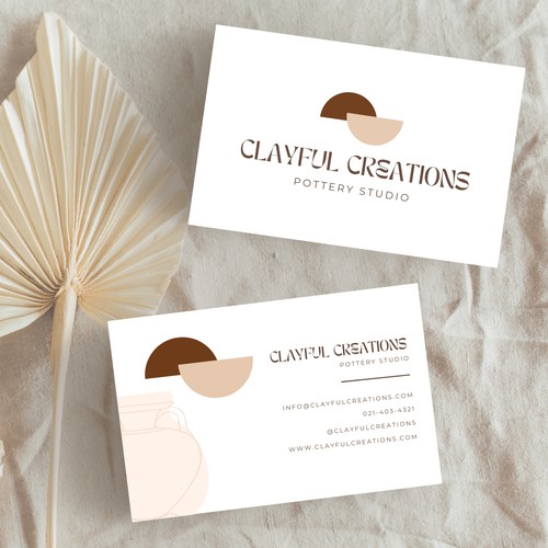 Clayful Creations business card