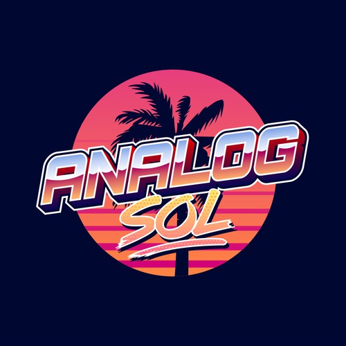 Miami Vice, 80s logo the for a Music Producer