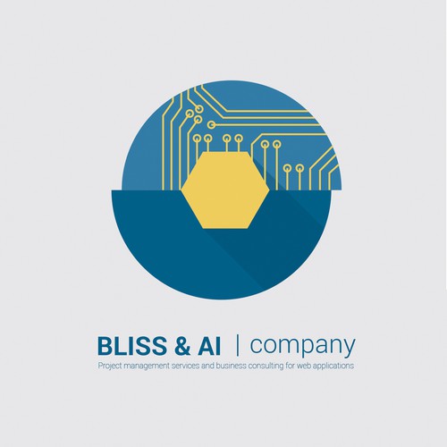BLISS & AI - a technology driven material logo identity