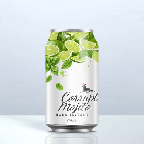 Hard seltzer Mojito can