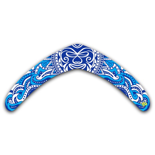Boomerang with Maorian pattern