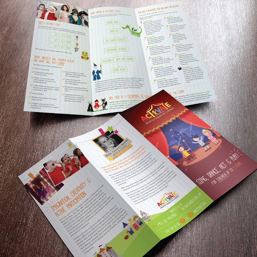 Brochure to promote new Drama classes for 4-7 year olds