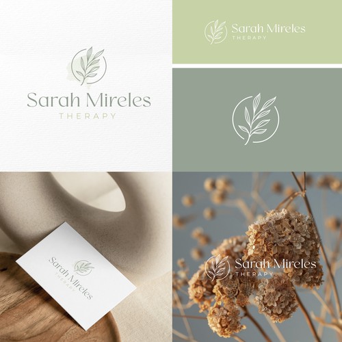 Serene and relaxing logo for a therapist