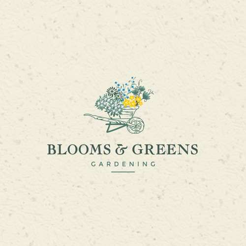 Flowers inspired, gardening logo