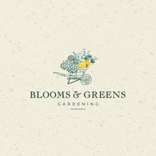 Flowers inspired, gardening logo