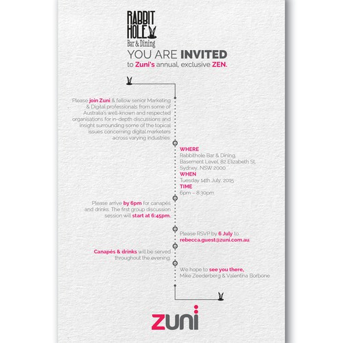 Business event invitation