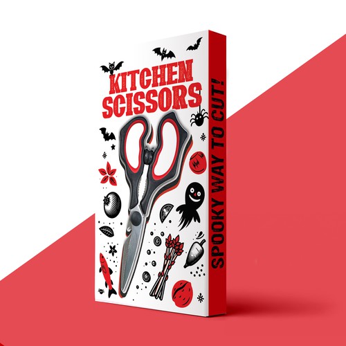 Kitchen Scissors Packaging with Halloween theme