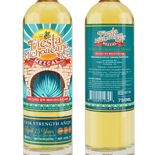 Label design for FIESTA MICHOACANA