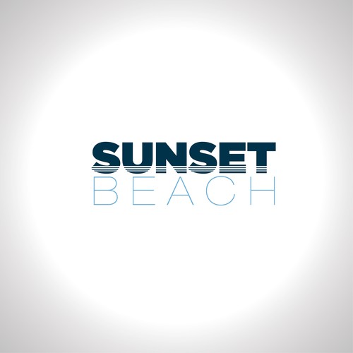 Minimalist beach bar logo