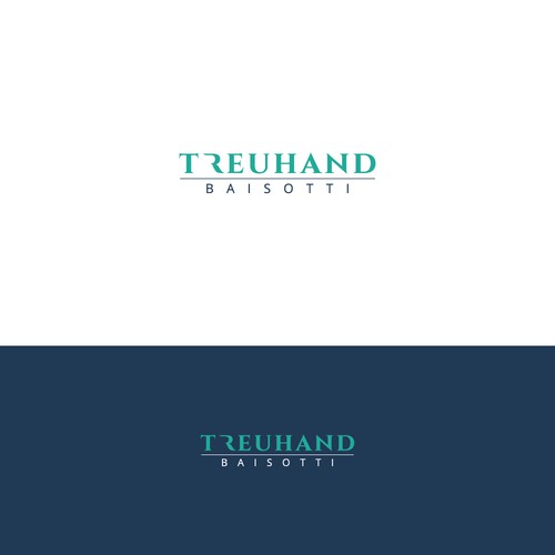 minimalister Schriftzug für einen Treuhändler