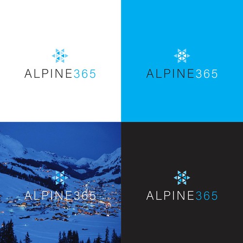 Fresh and modern logo type for ski chalet business based in the French alps.
