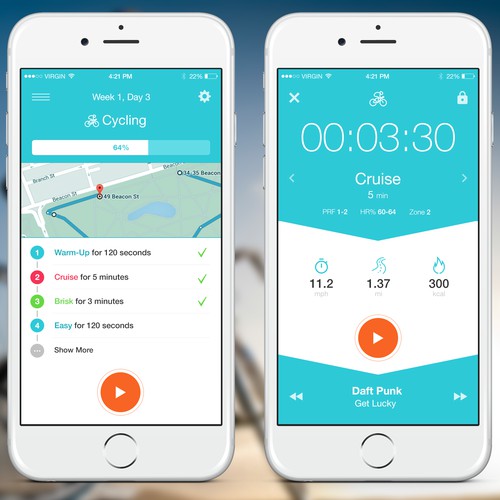 Running, Cycling app