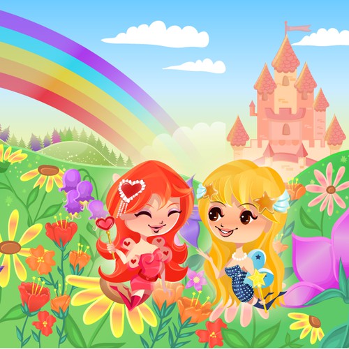 Flora Fairies Book Story Illustration