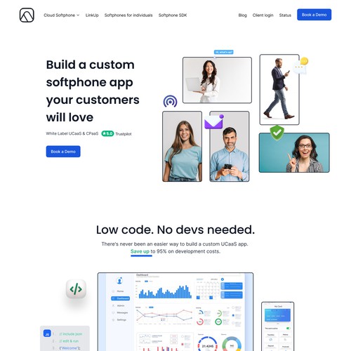 Communication SaaS product landing page for google ads