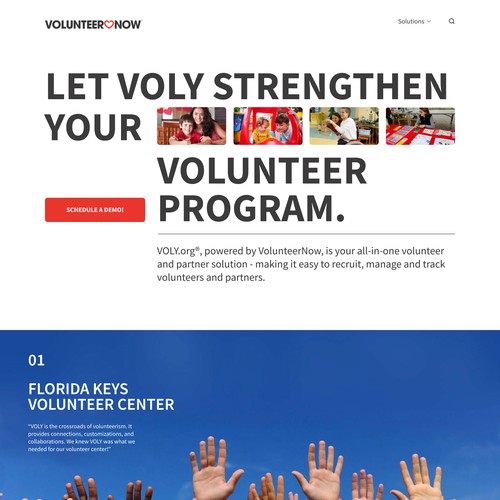 Website redesign forVolunteerNow's Voly