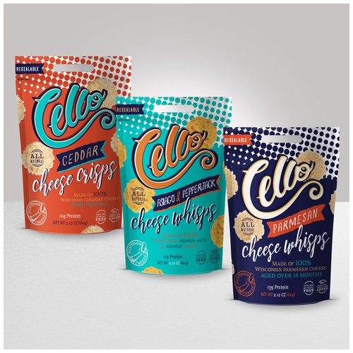 Cheese snack packaging design