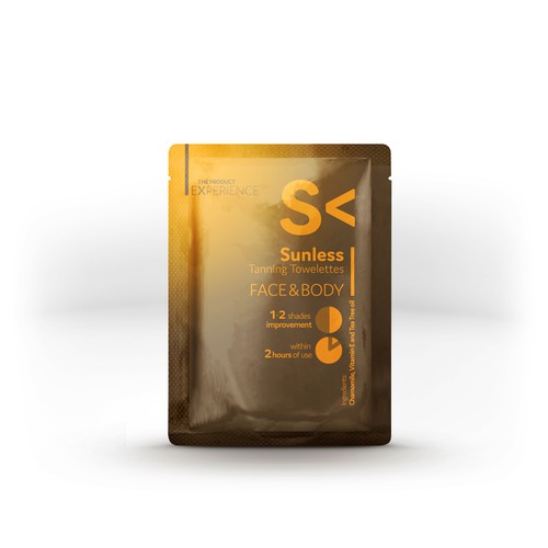 Packaging concept for a tanning towelettes