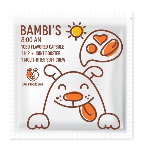 Dog vitamin packet