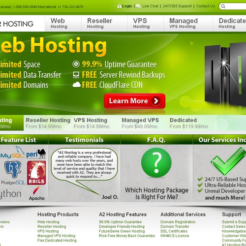 A2 Hosting needs a new banner ad