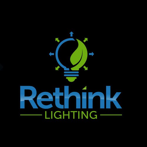 Create a simple, professional logo for our environmentally friendly company- Rethink Lighting!