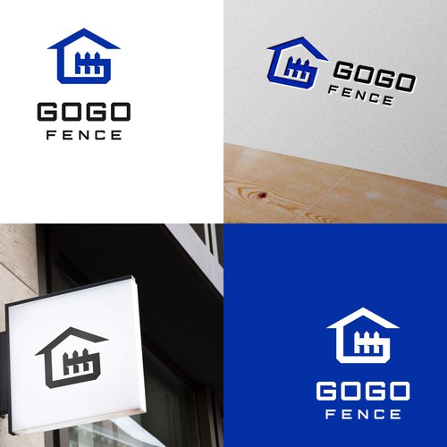 Minimalist logo for fence company
