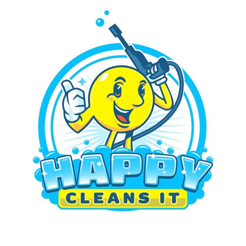 Fun and Modern logo for Pressure Wash services.