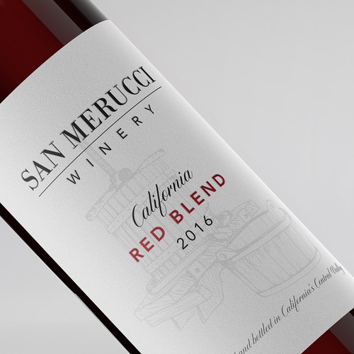 Simple elegant wine label