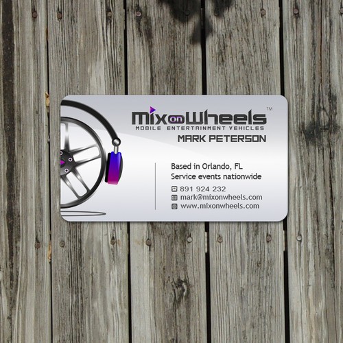 LOOK! Business cards needed for DJ entertainment vehicle company