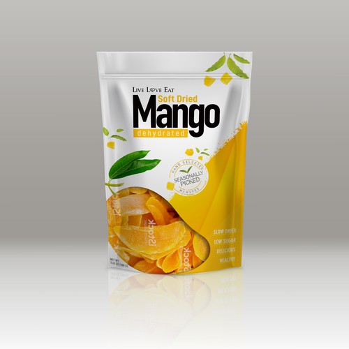 Soft Dried Mango Packet Design