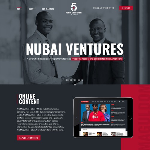 Bold Design for Online Media Company Ventures