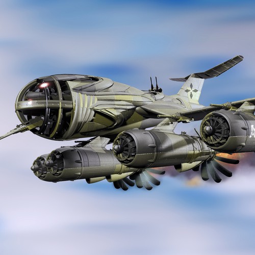 Dieselpunk aircraft design