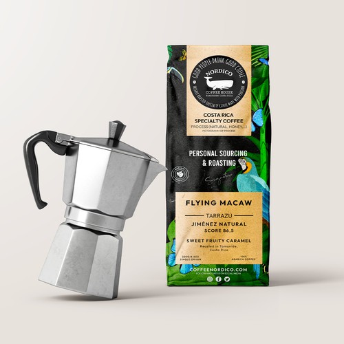 Modern Coffee Bags for Specialty Coffee from Costa Rica